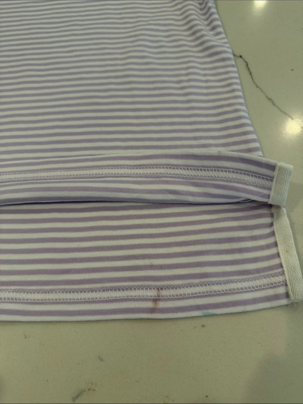 The Beaufort Bonnet Company Lavender & White Striped Polo for Kids